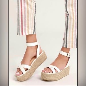 Women’s White Espadrille Sandals New